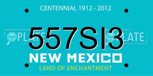 557SI3 New Mexico License Plate