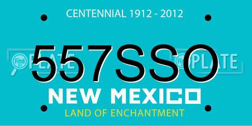 557SSO New Mexico License Plate