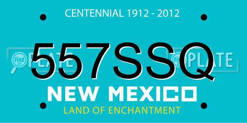 557SSQ New Mexico License Plate