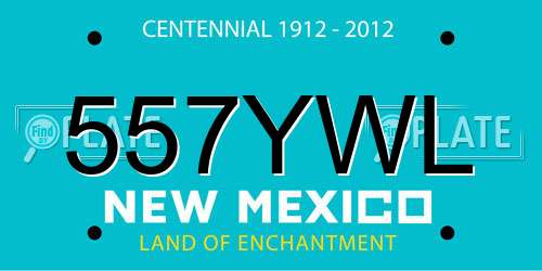 557YWL New Mexico License Plate