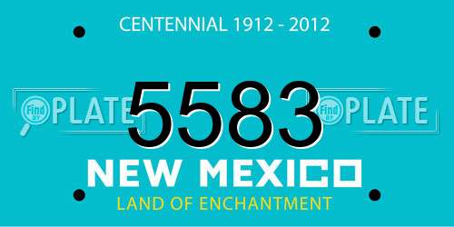 5583 New Mexico License Plate
