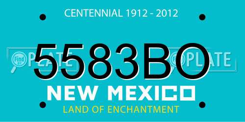 5583BO New Mexico License Plate