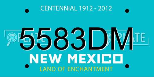 5583DM New Mexico License Plate