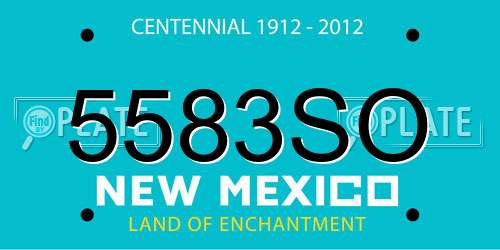 5583SO New Mexico License Plate
