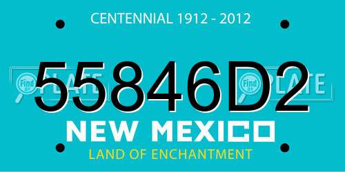 55846D2 New Mexico License Plate