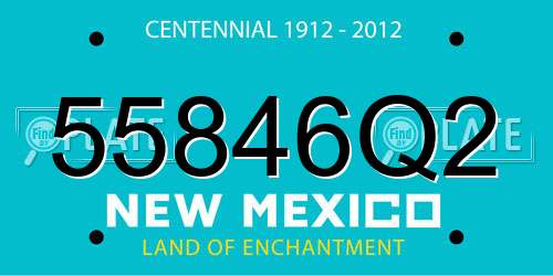 55846Q2 New Mexico License Plate