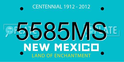 5585MS New Mexico License Plate