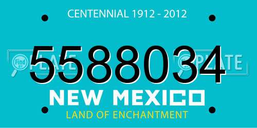 5588034 New Mexico License Plate