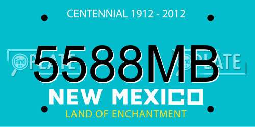 5588MB New Mexico License Plate