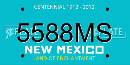 5588MS New Mexico License Plate