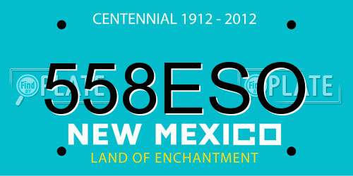 558ESO New Mexico License Plate
