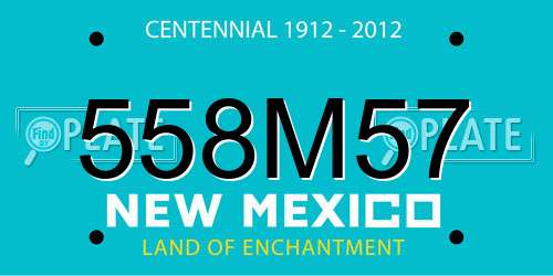 558M57 New Mexico License Plate