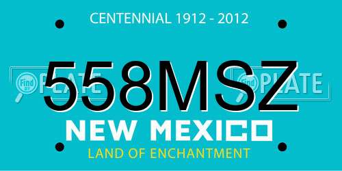 558MSZ New Mexico License Plate
