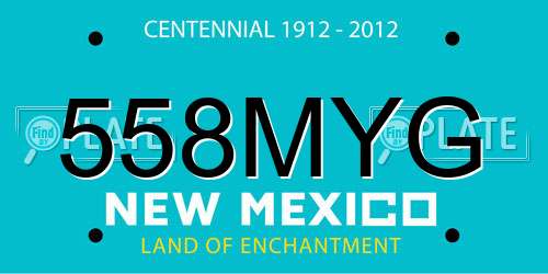 558MYG New Mexico License Plate
