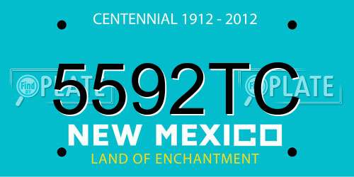 5592TC New Mexico License Plate
