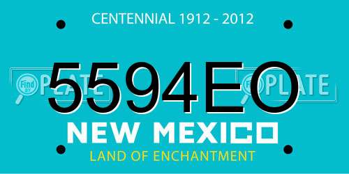 5594EO New Mexico License Plate