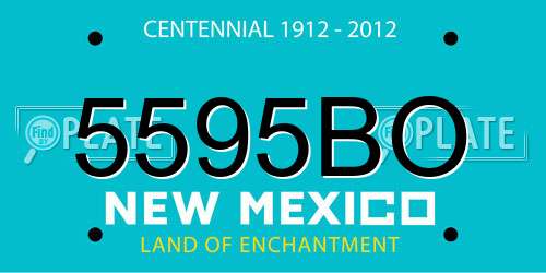 5595BO New Mexico License Plate