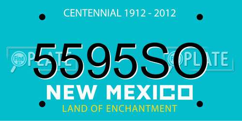 5595SO New Mexico License Plate