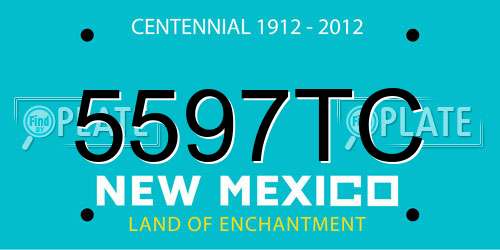 5597TC New Mexico License Plate