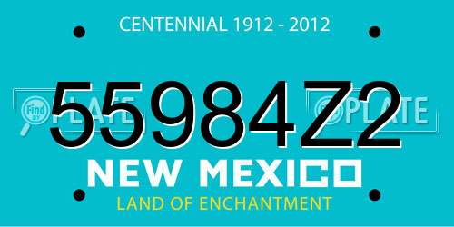 55984Z2 New Mexico License Plate