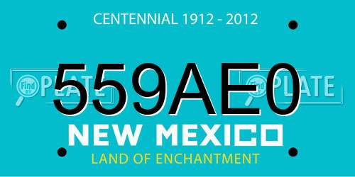 559AE0 New Mexico License Plate