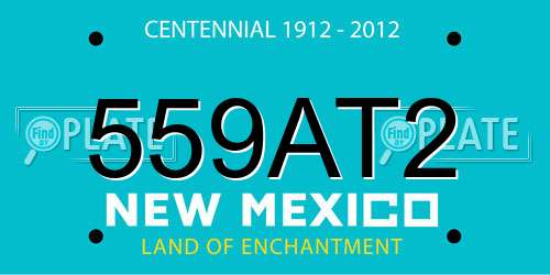 559AT2 New Mexico License Plate