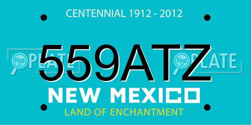 559ATZ New Mexico License Plate
