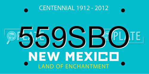 559SBO New Mexico License Plate