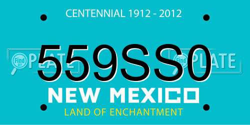 559SS0 New Mexico License Plate
