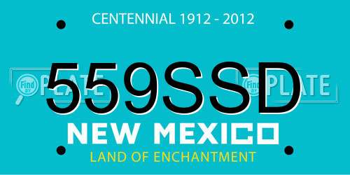 559SSD New Mexico License Plate