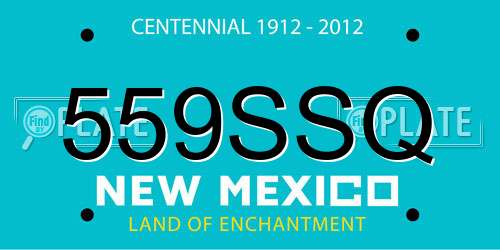 559SSQ New Mexico License Plate