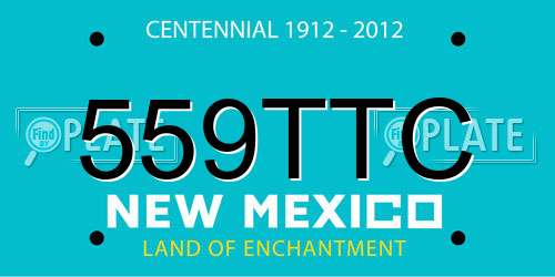 559TTC New Mexico License Plate