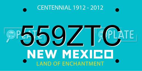 559ZTC New Mexico License Plate