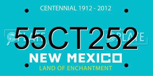 55CT252 New Mexico License Plate