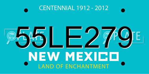 55LE279 New Mexico License Plate