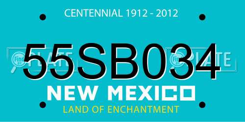 55SB034 New Mexico License Plate