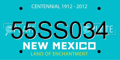 55SS034 New Mexico License Plate