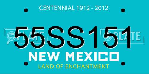 55SS151 New Mexico License Plate