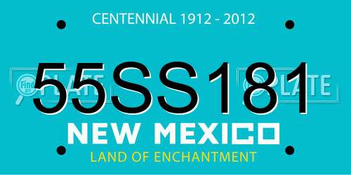 55SS181 New Mexico License Plate