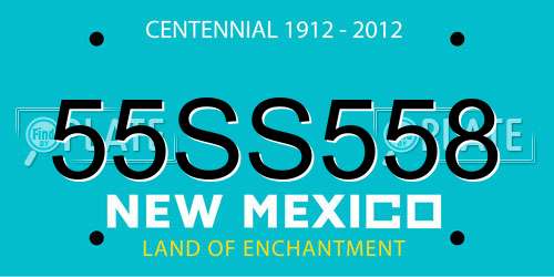 55SS558 New Mexico License Plate