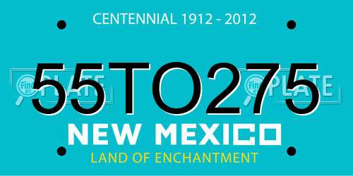 55TO275 New Mexico License Plate