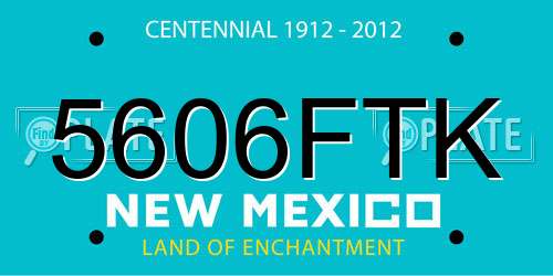 5606FTK New Mexico License Plate