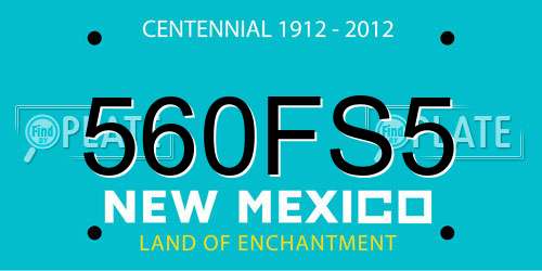 560FS5 New Mexico License Plate