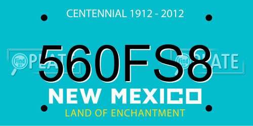 560FS8 New Mexico License Plate