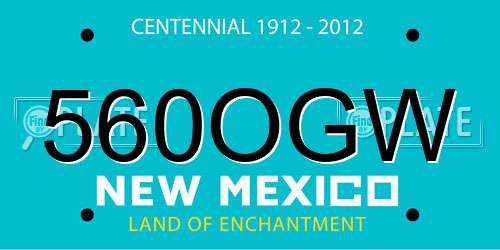 560OGW New Mexico License Plate