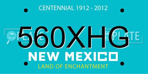 560XHG New Mexico License Plate