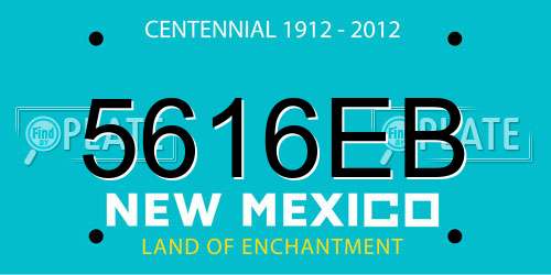 5616EB New Mexico License Plate