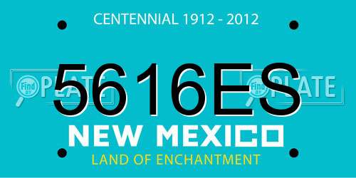 5616ES New Mexico License Plate