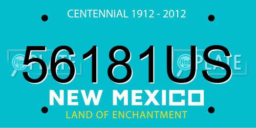 56181US New Mexico License Plate