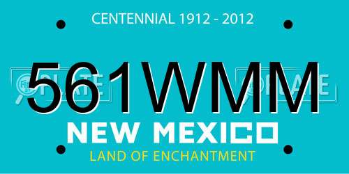 561WMM New Mexico License Plate